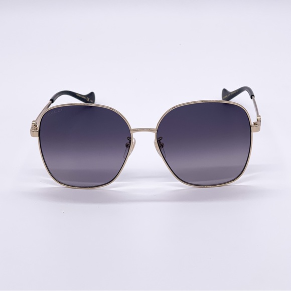NEW GUCCI GG1089SA 001 + GOLD CHAIN NEW COLLECTION SUNGLASSES GUCCI - Picture 13 of 16
